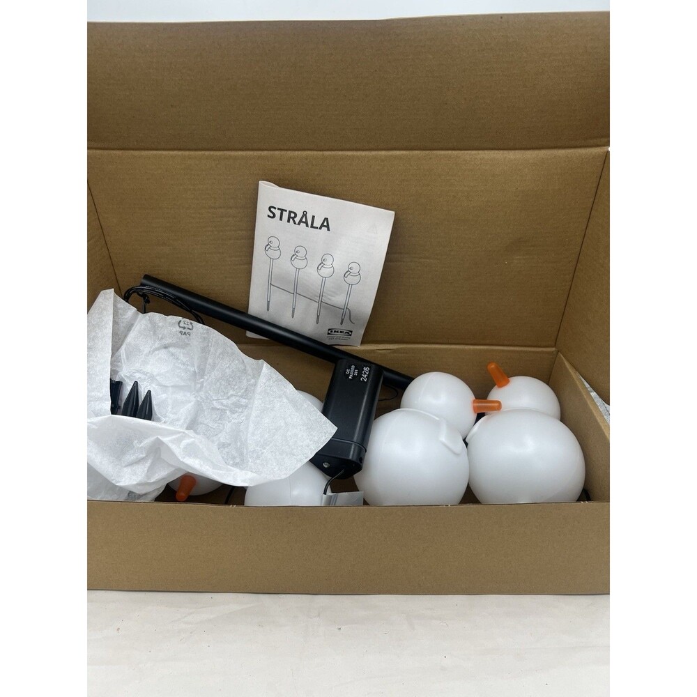 2 IKEA STRÅLALED light stick, battery-operated outdoor/snowman, 60 cm LIMITED